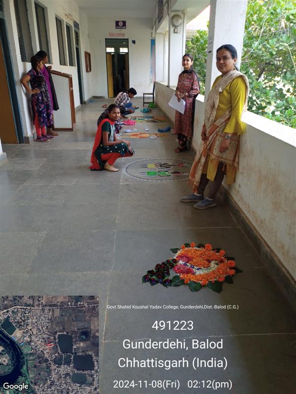 Govt. Rani Durgawati College WadrafNagar - रंगोली प्रतियोगिता _ युवा उत्सव